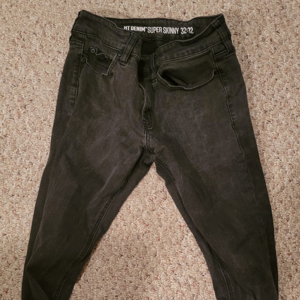 HT Denim Super Skinny Mens 32x32 black jeans